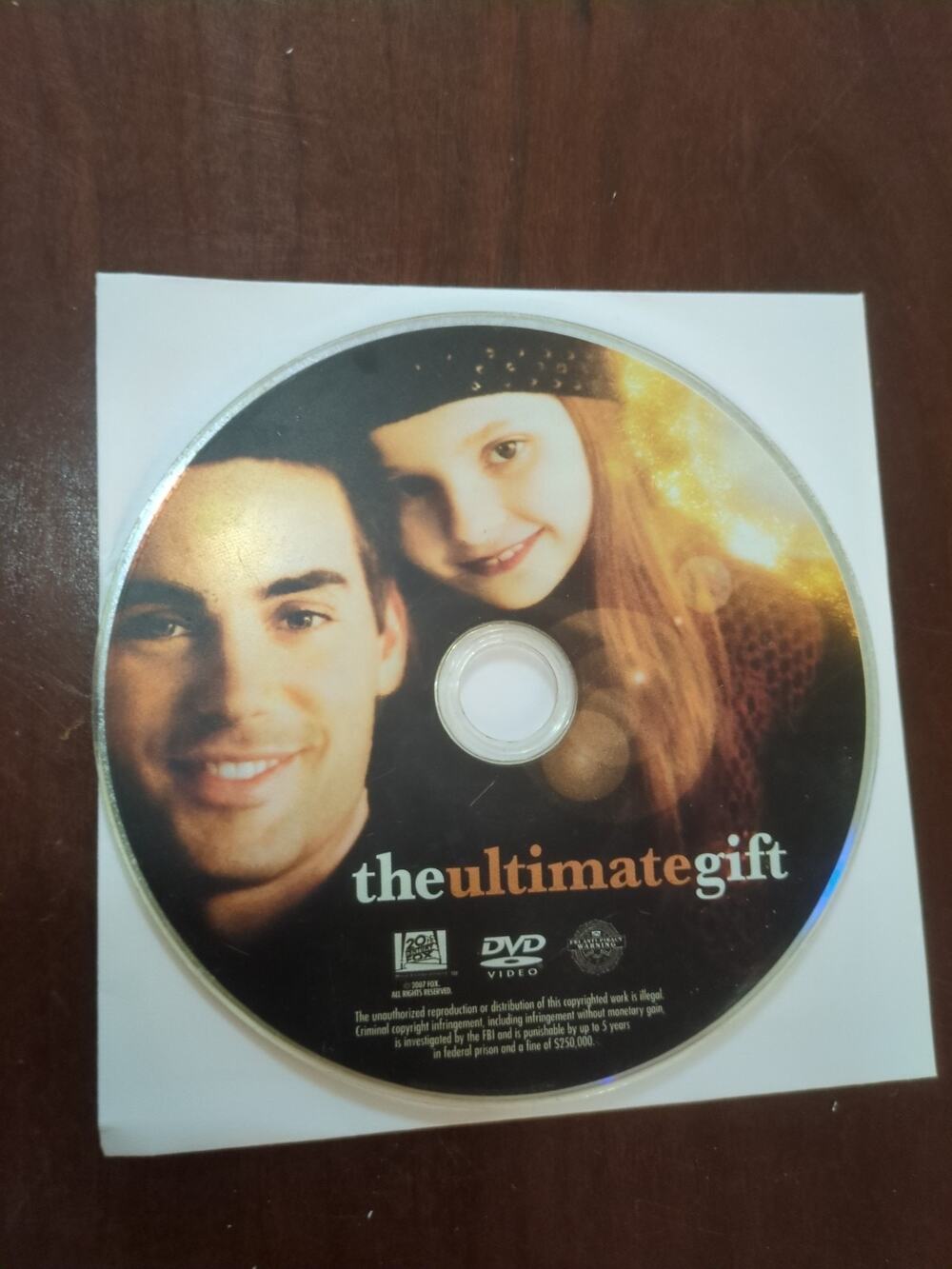 The Ultimate Gift DVD disc only